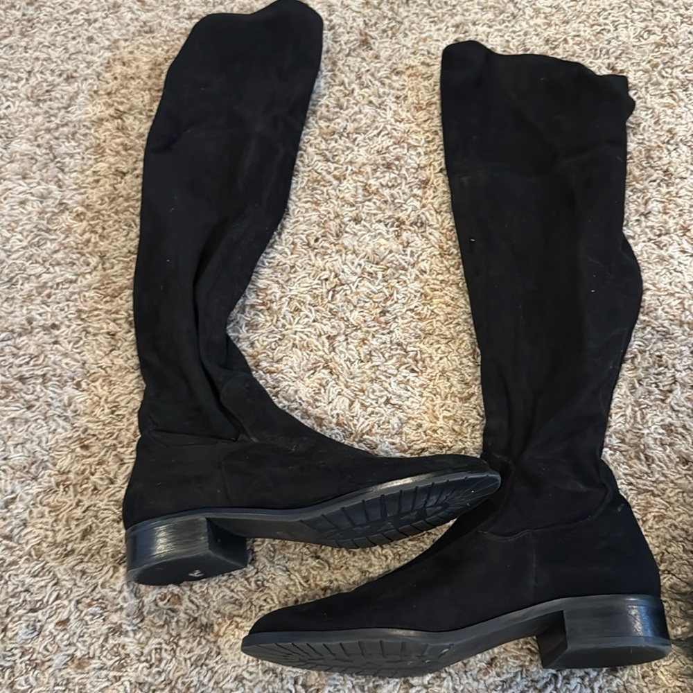 Over the knee black boots